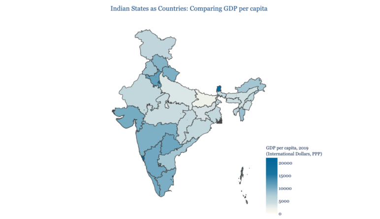 Picture This If Indian States Were Countries GDP Per Capita CEDA