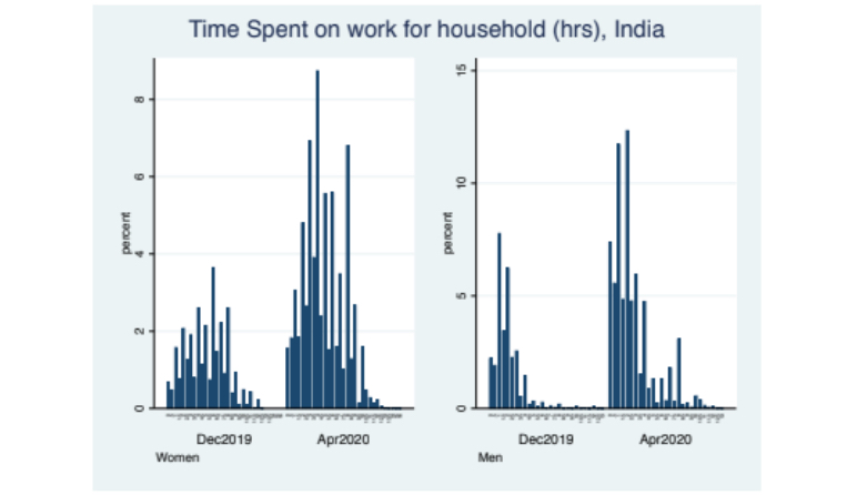 The Covid-19 Pandemic and Lockdown: First Effects on Gender Gaps in Employment and Domestic Work in India